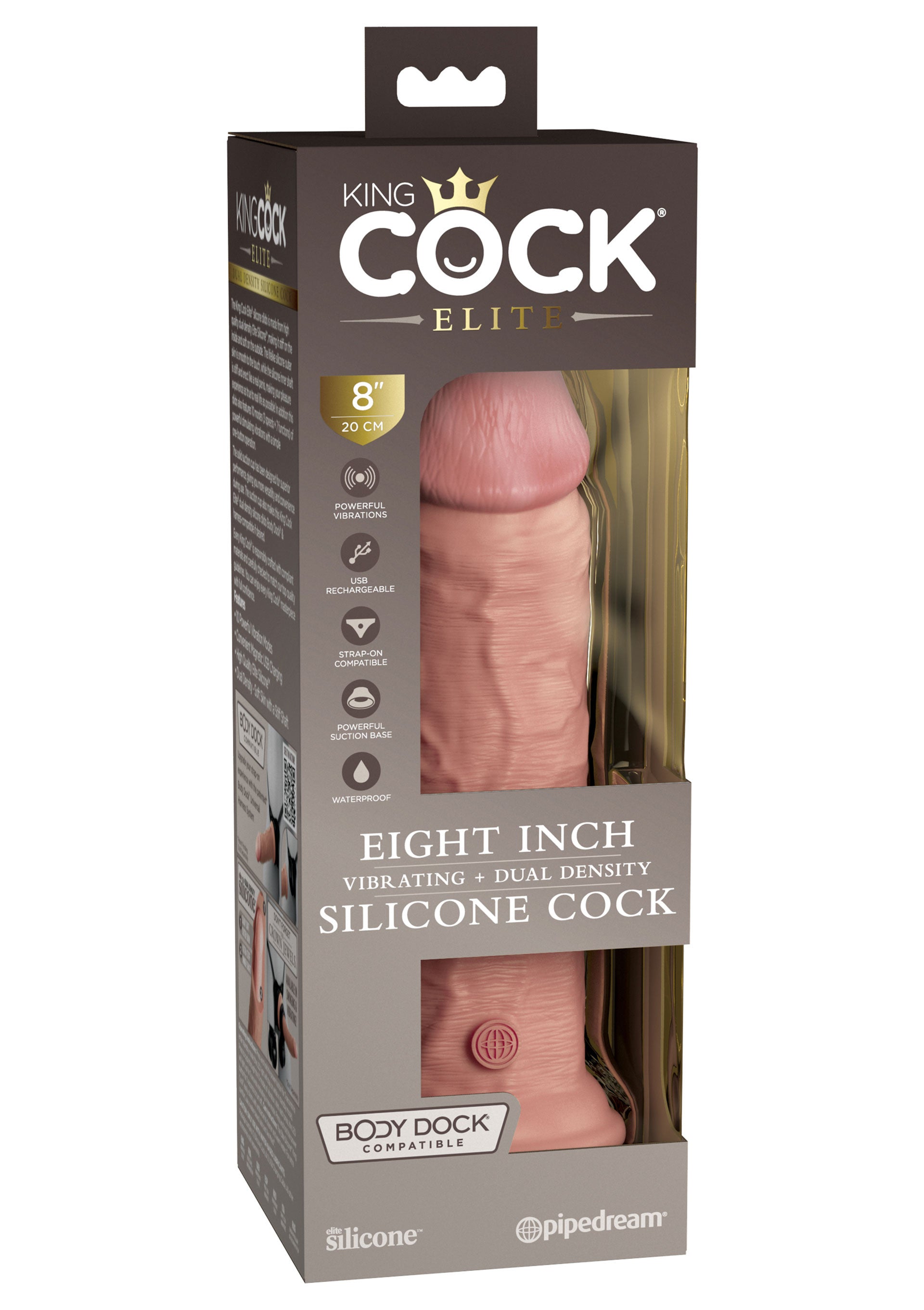 8 Inch 2Density Vibrating Cock Vibrator