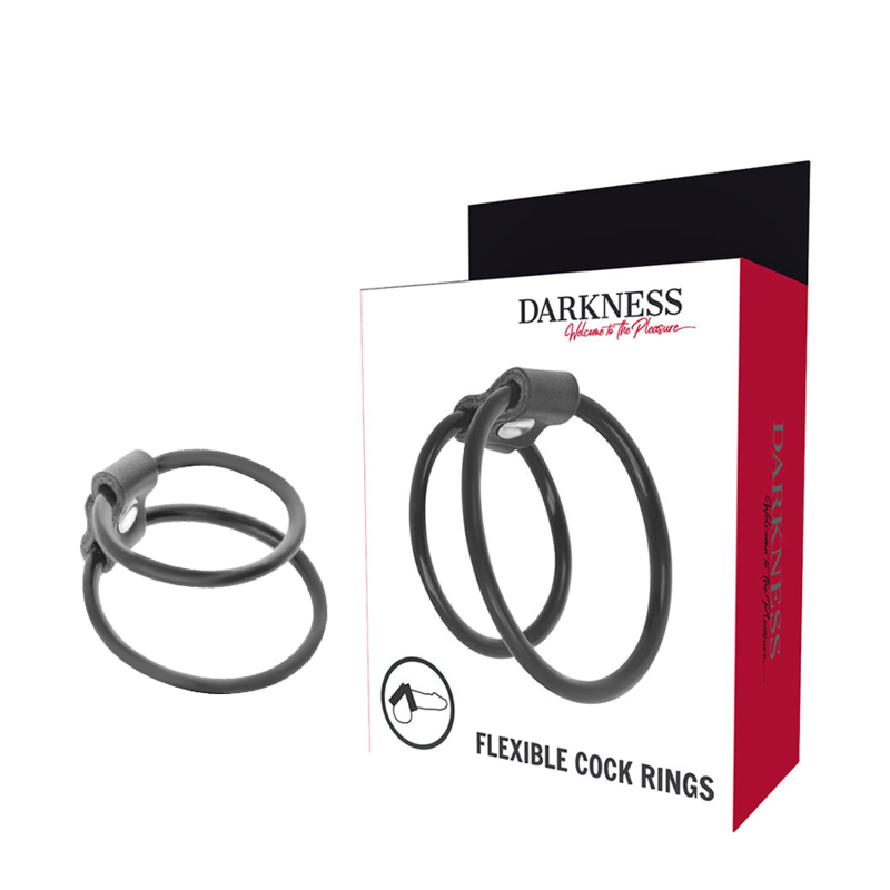 Darkness Duo Rings for Penis Delay Cock Ring