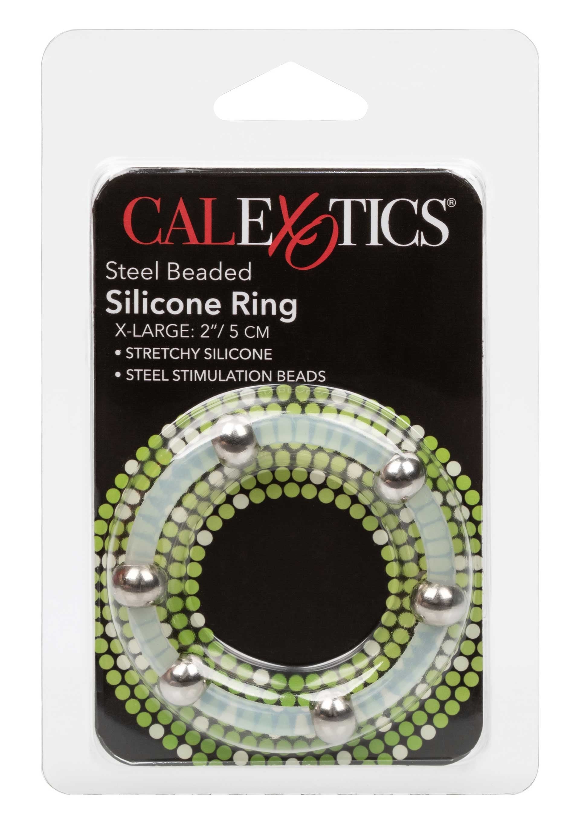 Steel Beaded Silicone Ring XL Cock Ring