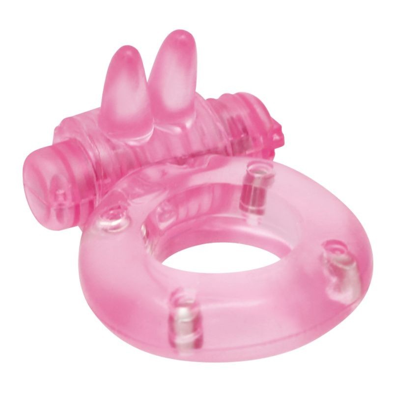 Vibrating cock ring with clitoral stimulator
