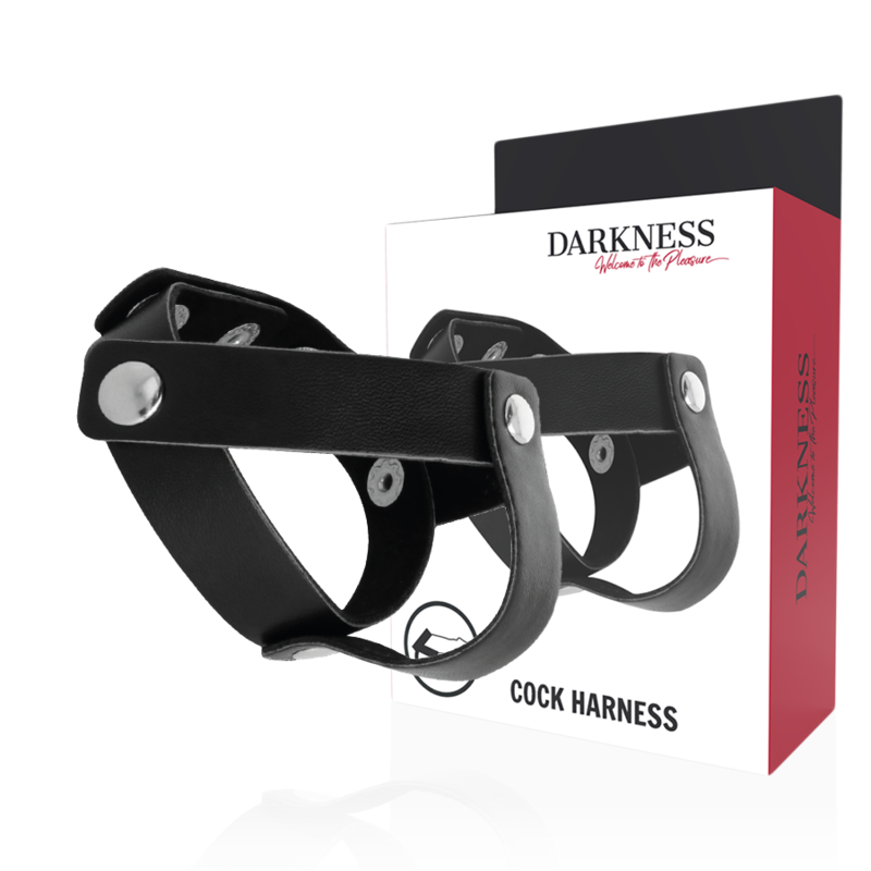 Cock ring DARKNESS LEATHER C/B STRAP H-PIECE DIVIDE