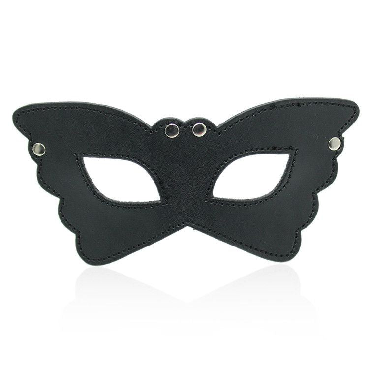 Butterfly mask black wearable bondage fetish sexy mask for men and women