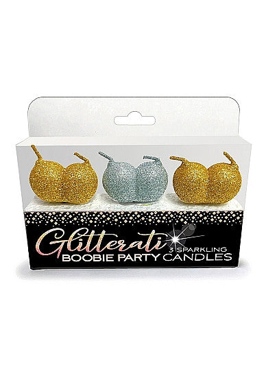 Fun Glitter Boobie Candle Set