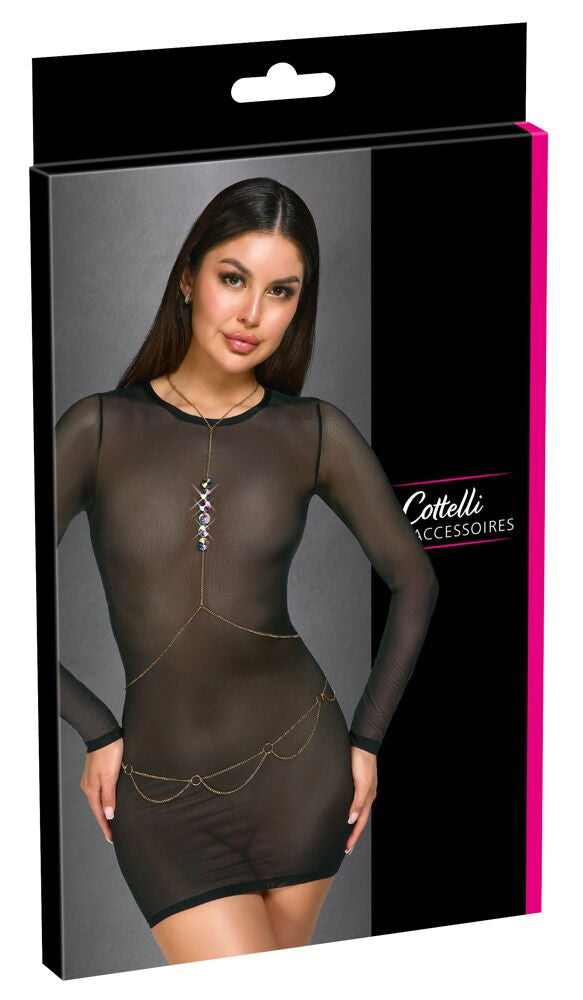 Cottelli Rhinestone Body Chain Erotic Accessory