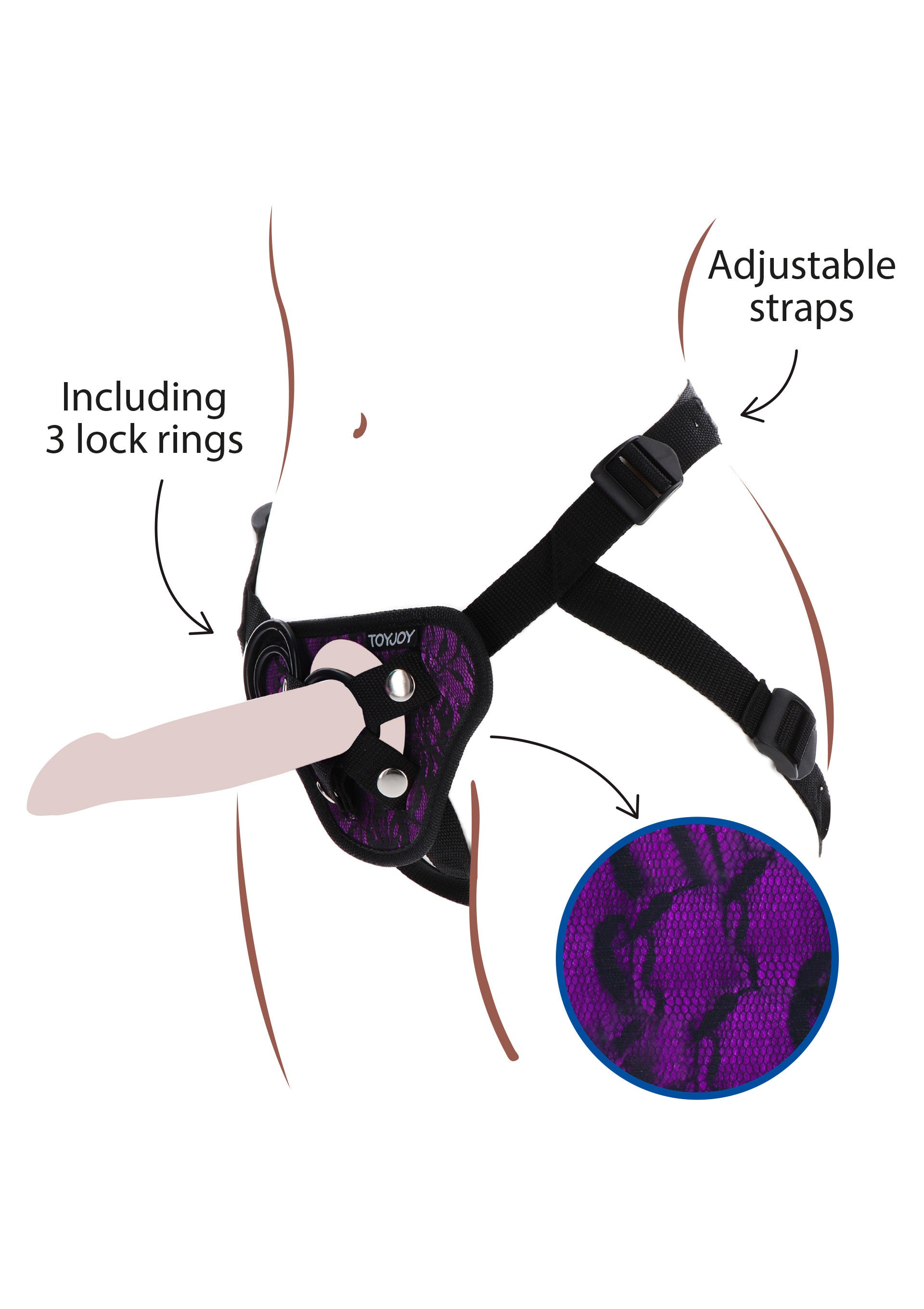 Strap-On Lace Harness Belt