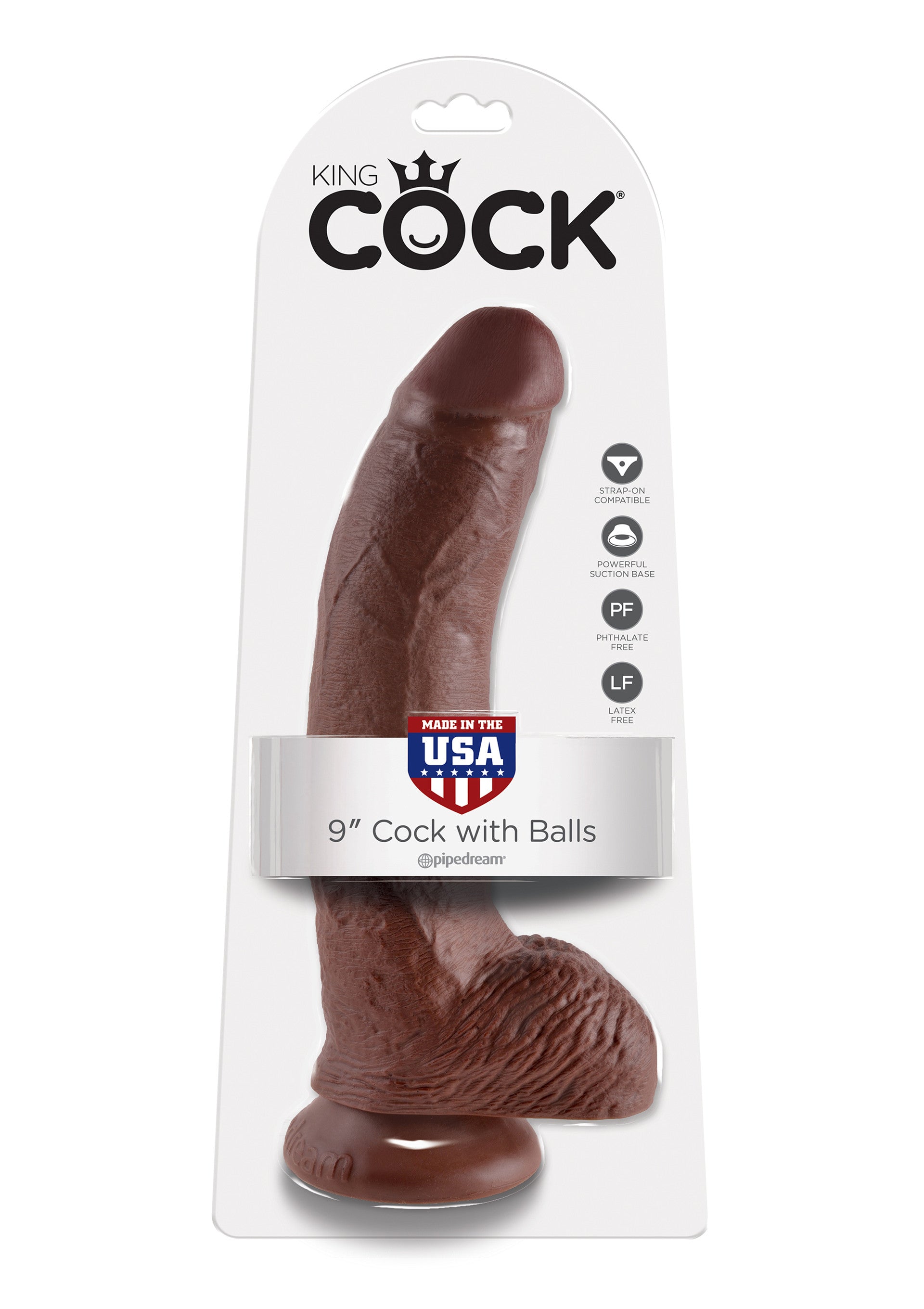 Realistic Cock with Suction Cup and Balls 9 Inch Cock With Balls