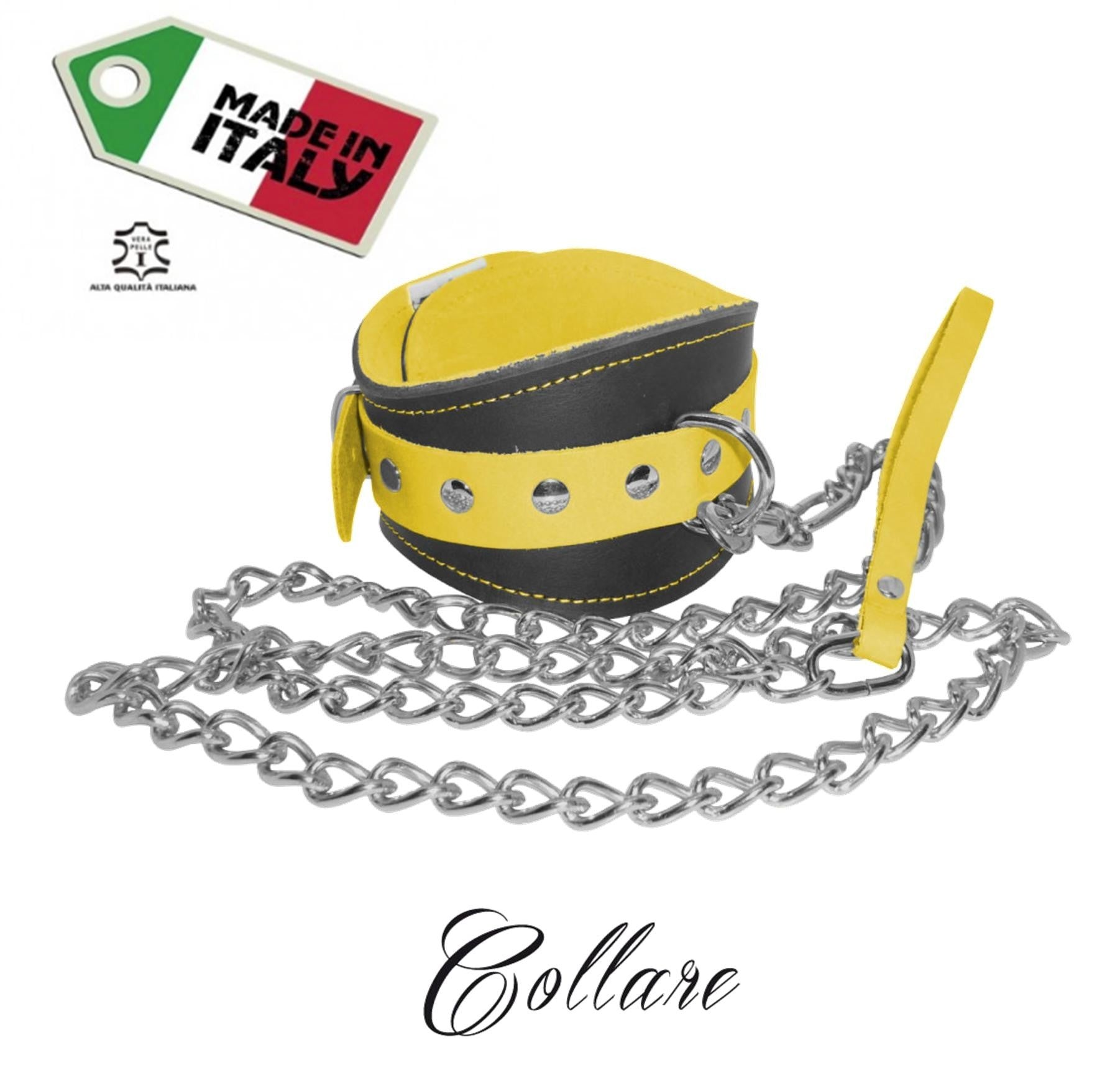 Genuine leather collar with leash, constrictive bondage sexy toys for men and women