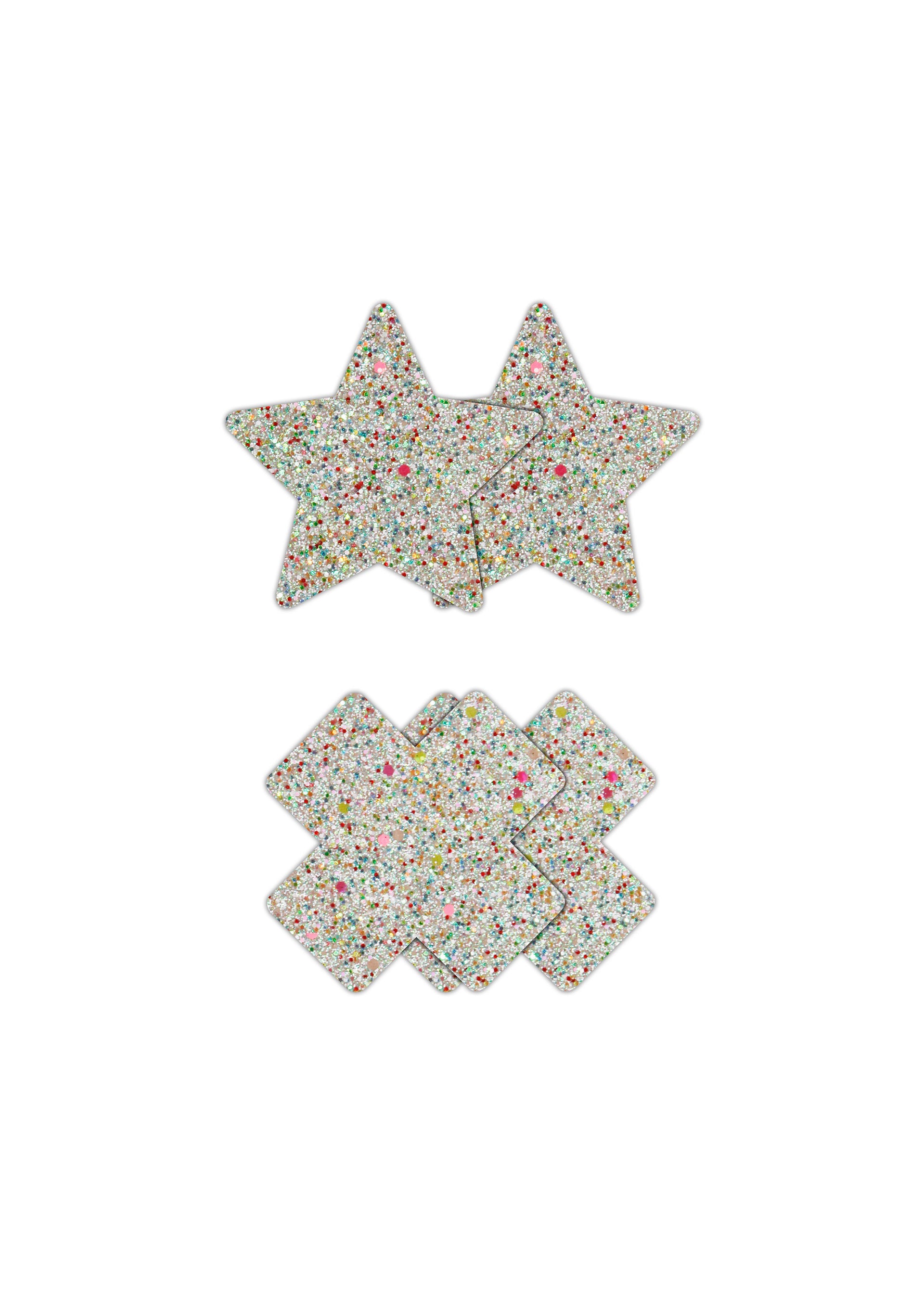 Copricapezzoli a forma di croce e stella gem Pasties Cross & Star 2 Pair