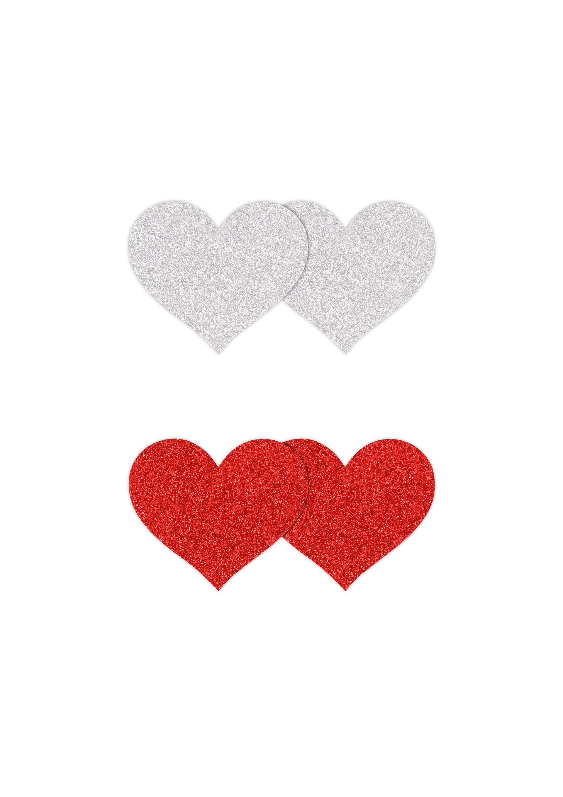 Copricapezzoli a forma di cuore Pasties Glitter Hearts 2 Pair