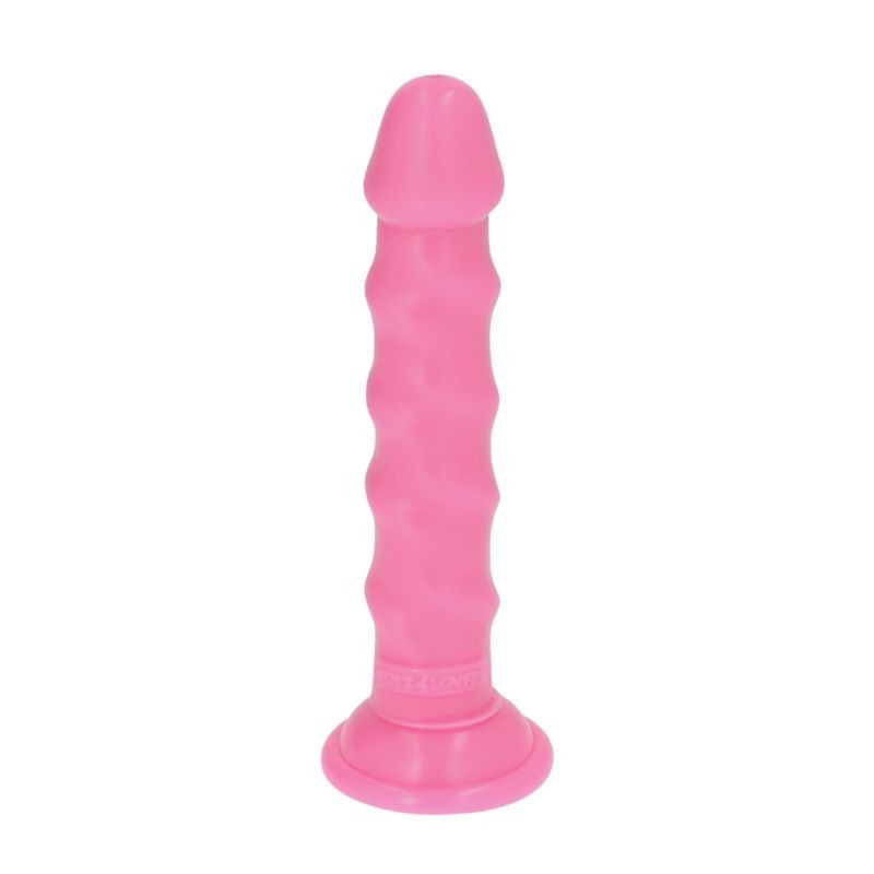 Realistic pink anal vaginal dildo with waterproof suction cup for men and women