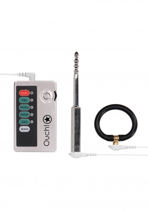 E-stim Vibrating Urethral Sounding Set - Small - Silver