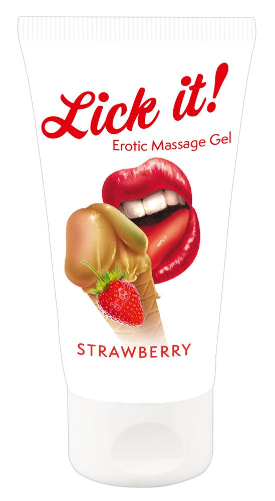 Erotic Massage Gel edible strawberry flavor 50 ml