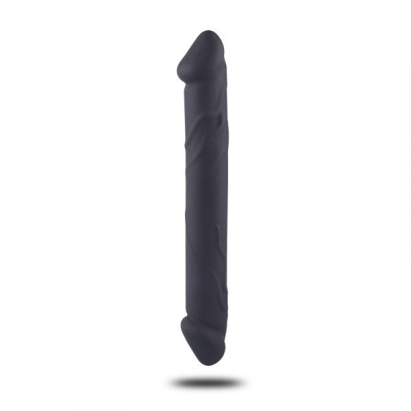 Double ended silicone dildo realistic vaginal anal black silicone the cock db sex toys