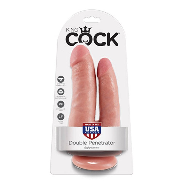Realistic double cock for double penetration double king cock double penetration flesh