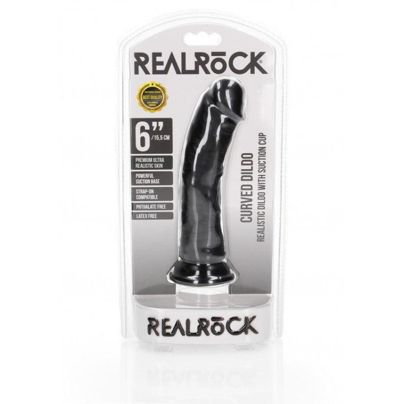 Big black dildo Dildo without Balls with Suction Cup - 6''/ 15.5 cm