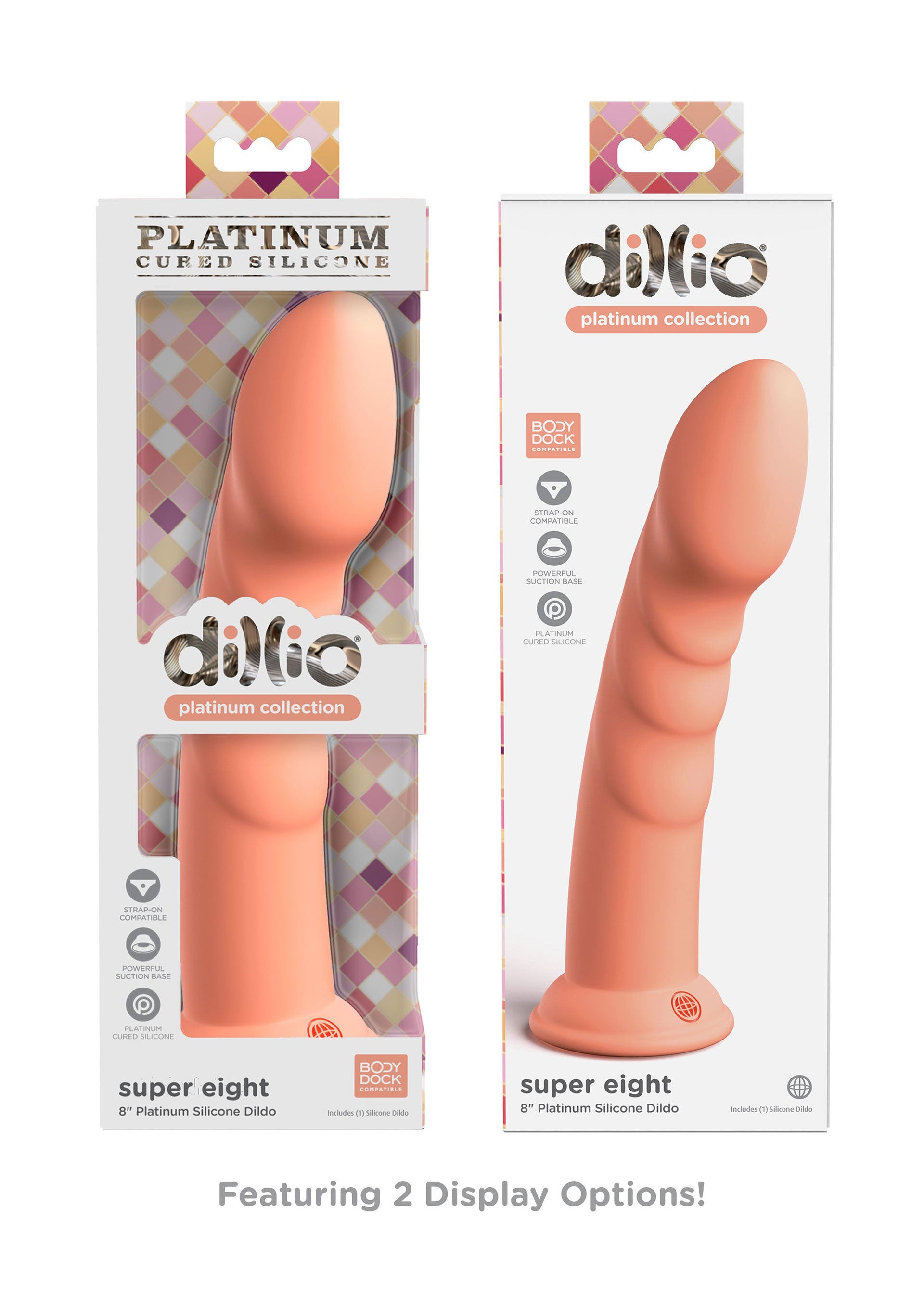 Super Eight 8 Inch Wearable Orange Dildo