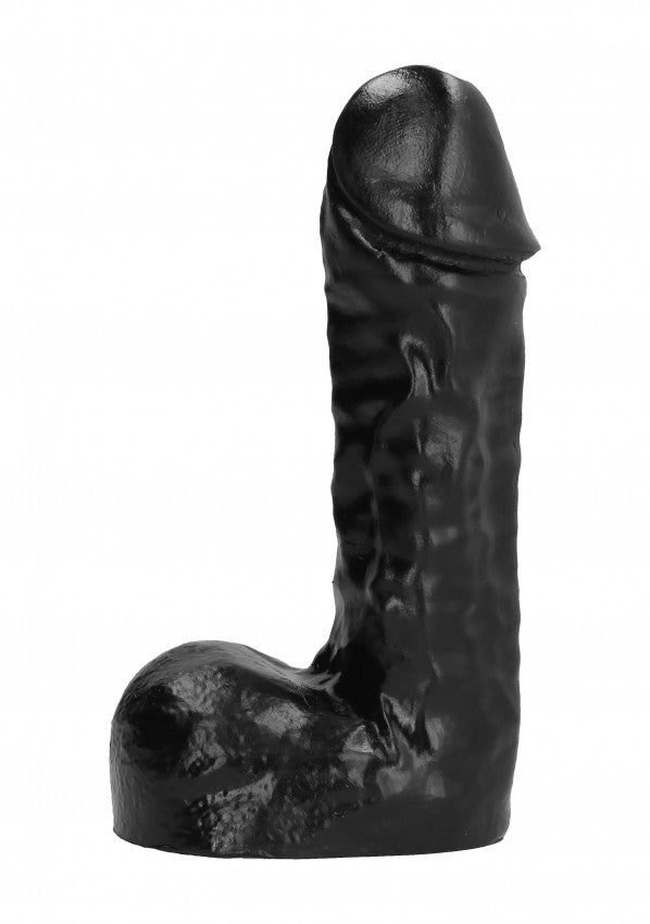 Classic 19.5cm Realistic Black Dildo All Black