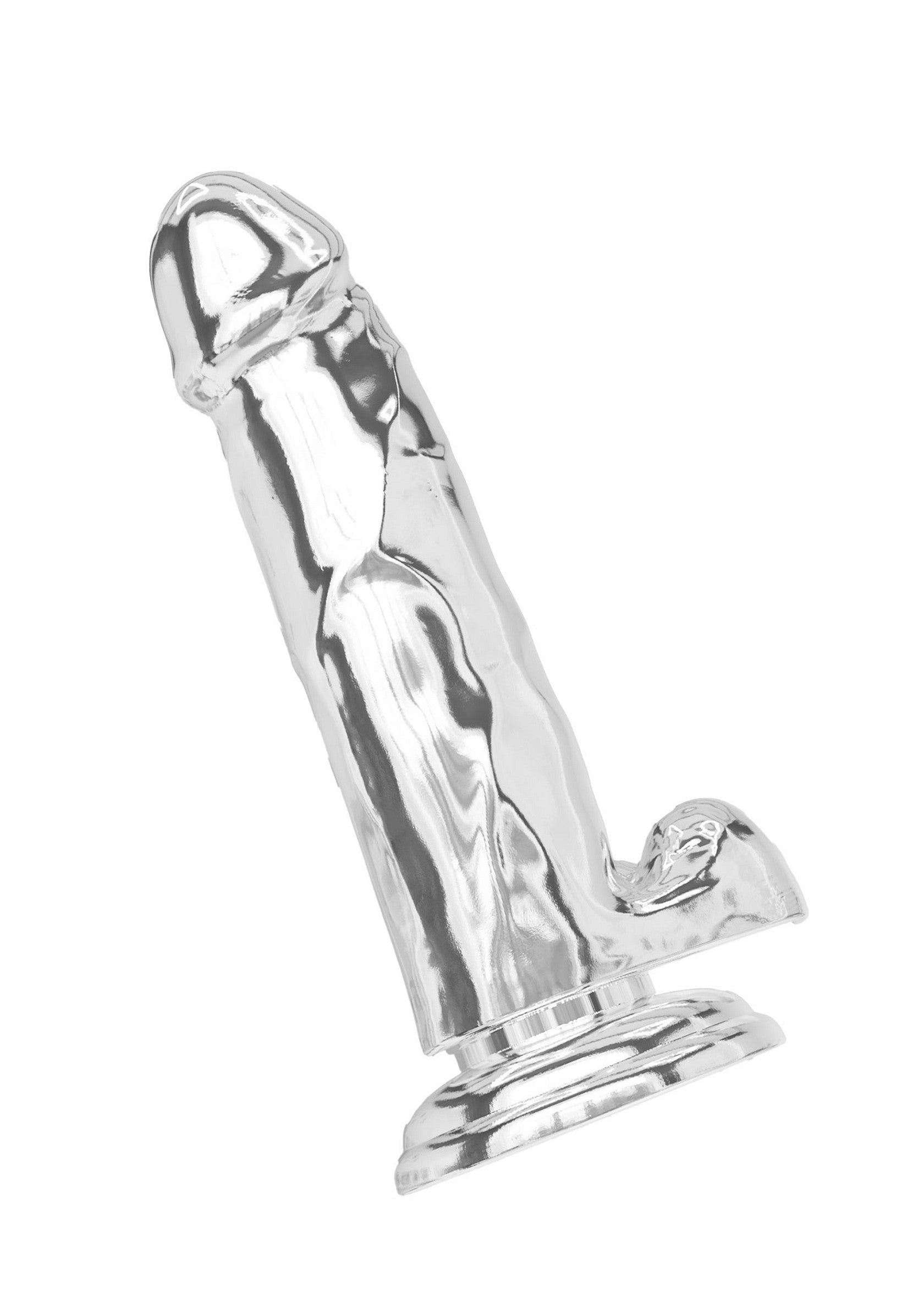 Realistic Dildo with Suction Cup Clear Dildo with Balls 7 inch