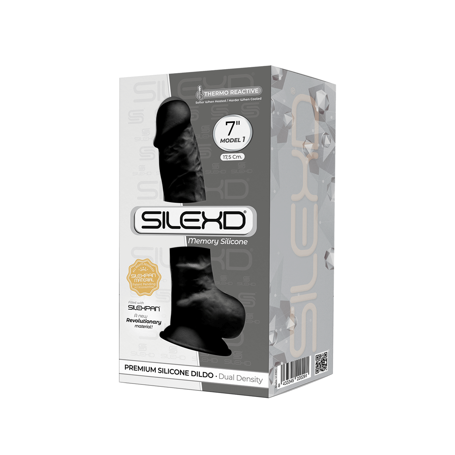 Realistic Dildo with Suction Cup Model 1 17.5 cm Black