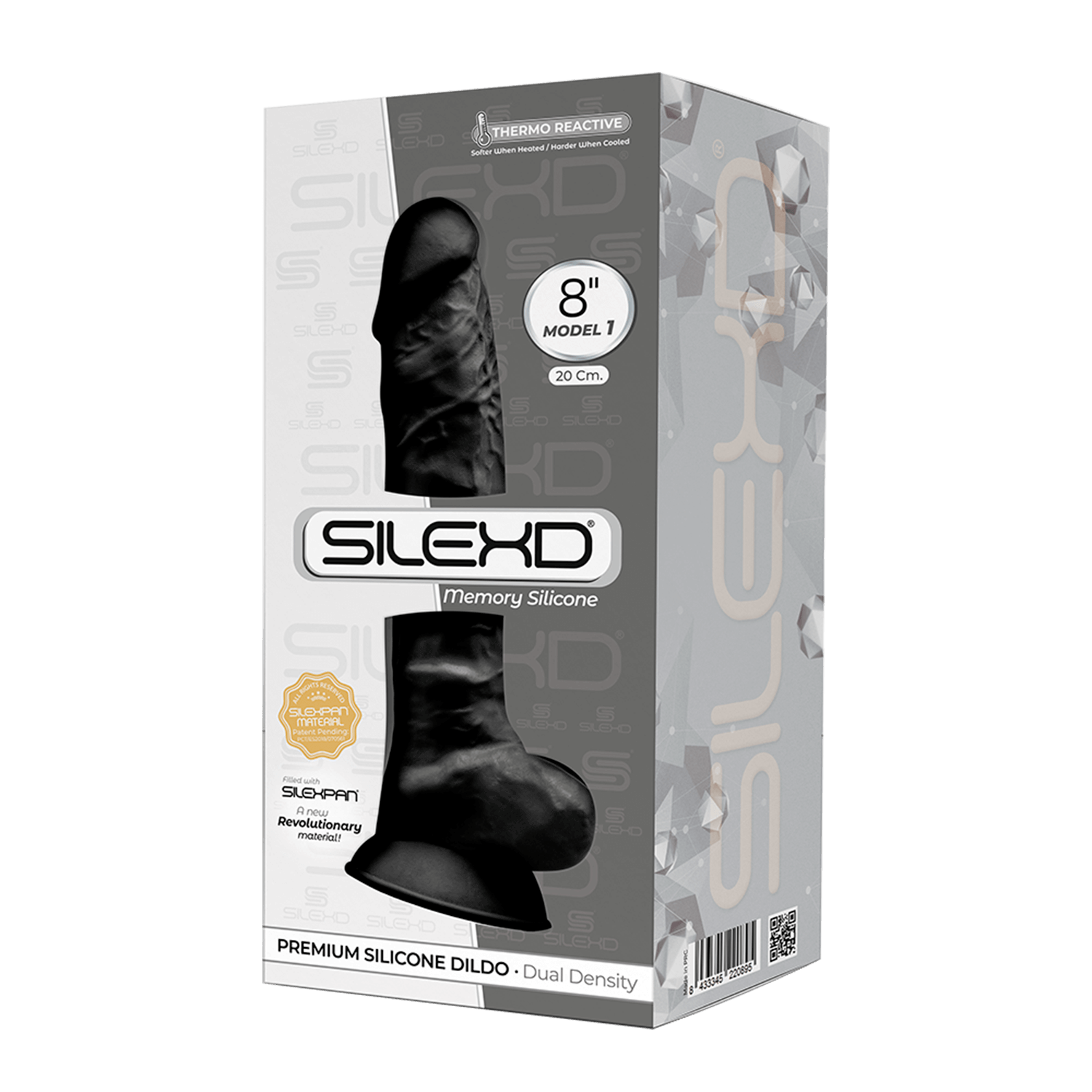 Fallo realistico con ventosa Model 1 20 cm black