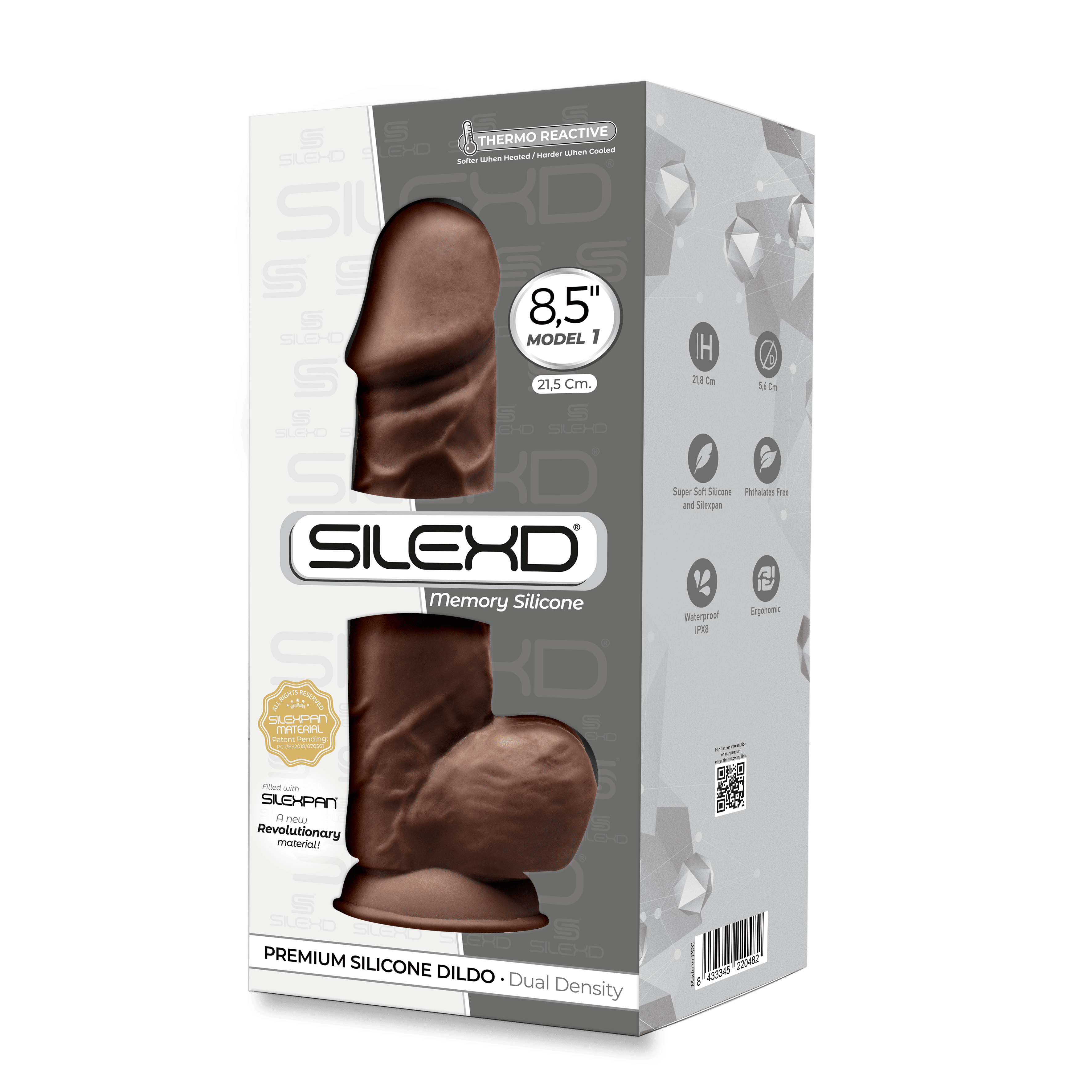 Realistic Dildo with Suction Cup Model 1 21.5 cm brown