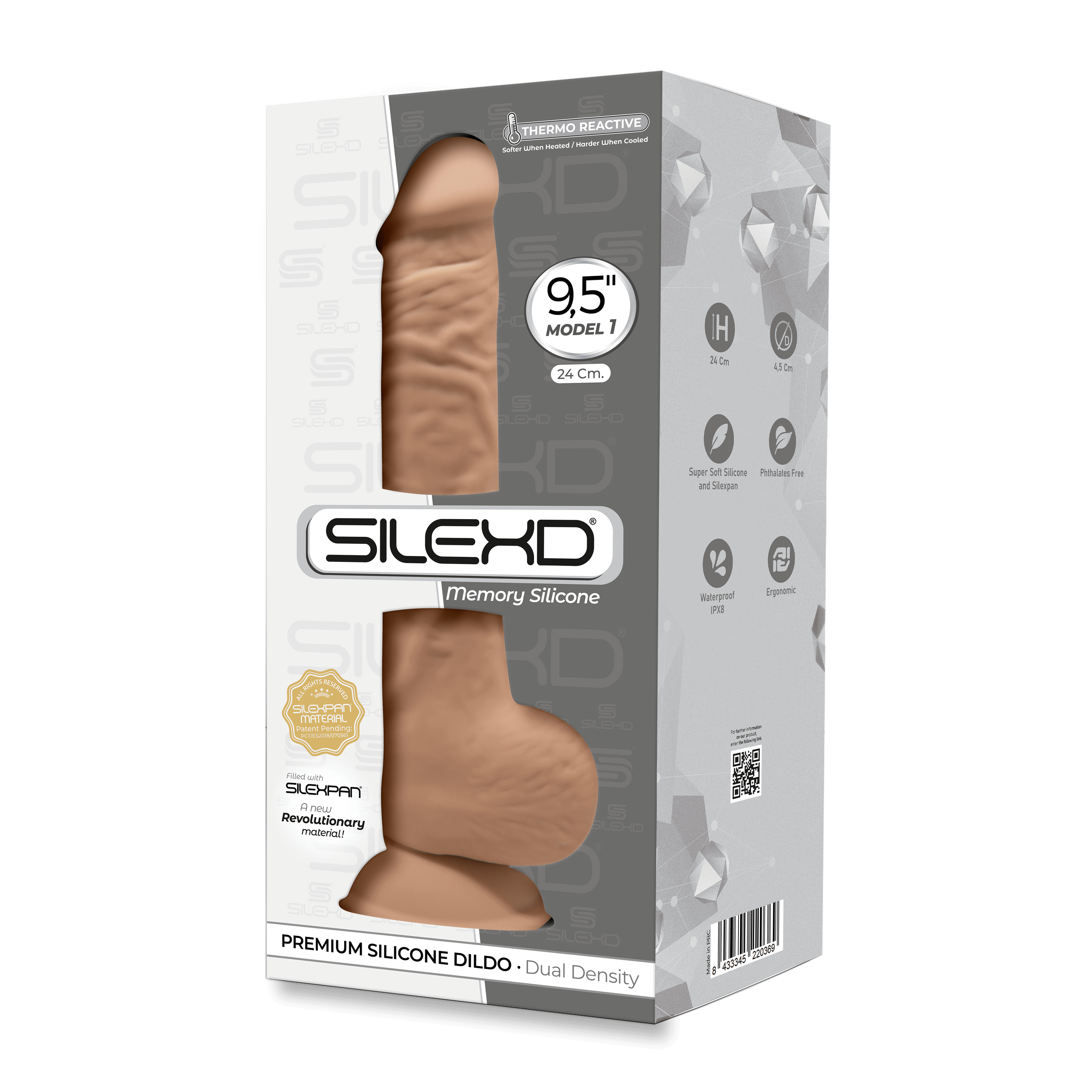 Realistic Dildo with Suction Cup Model 1 24 cm Caramel