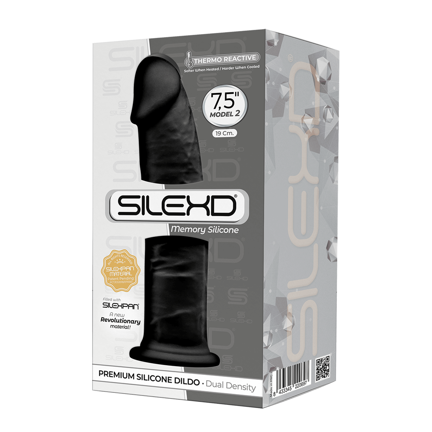 Fallo realistico con ventosa Model 2 19 cm black