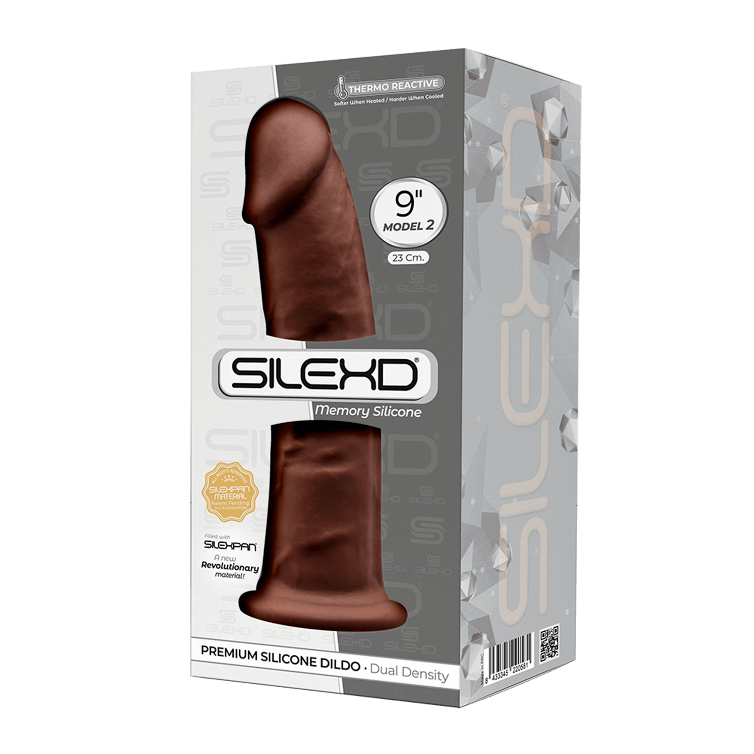 Fallo realistico con ventosa Model 2 22.8 cm brown