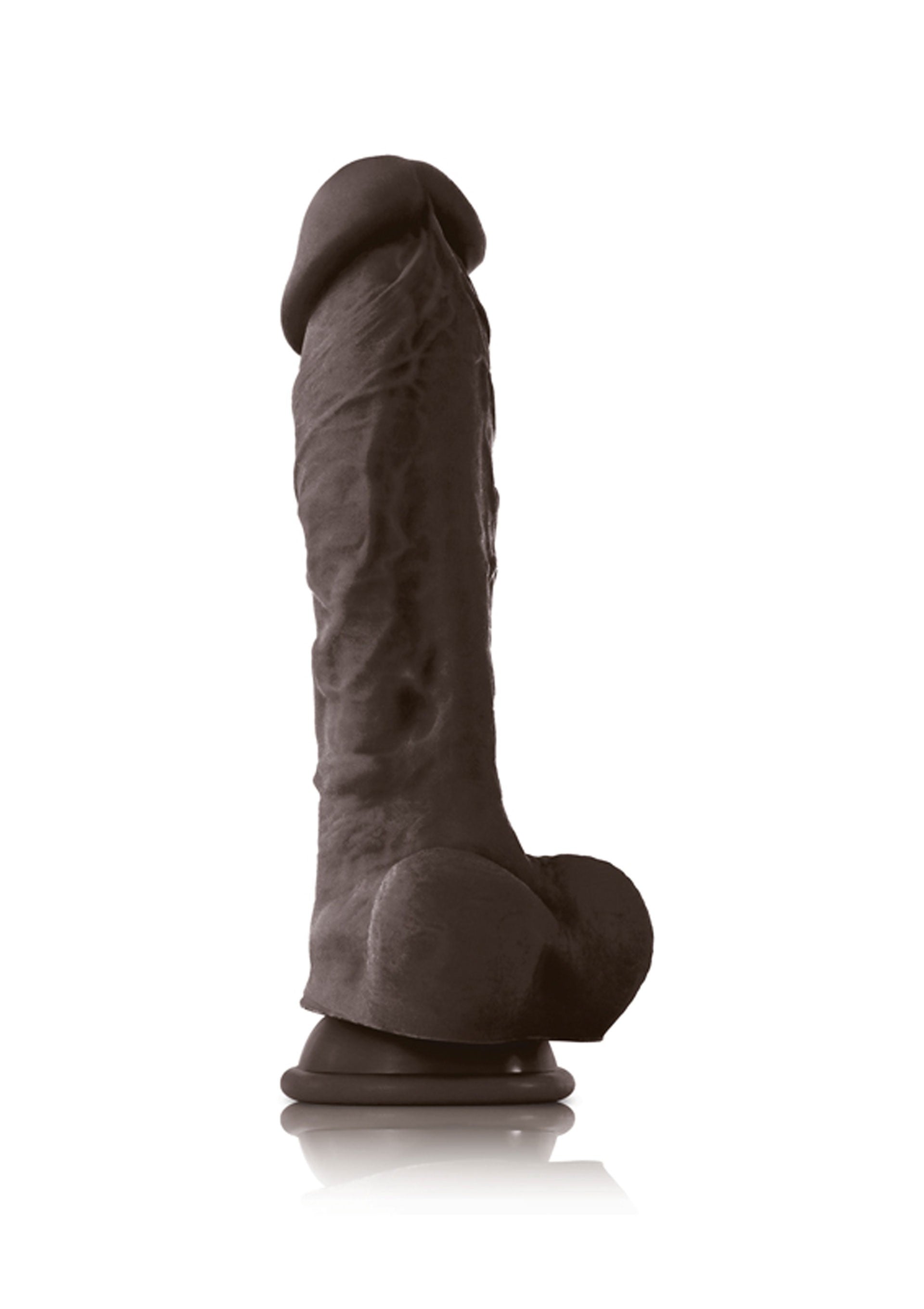 Realistic silicone dildo with suction cup vaginal anal maxi cock black sex toys 8 brown