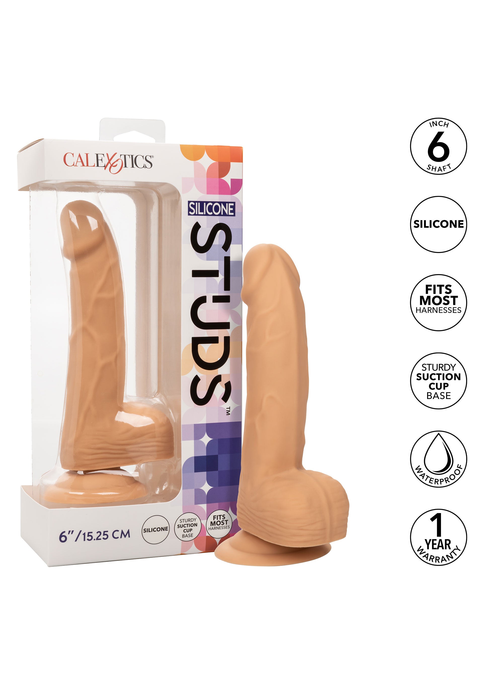 Fallo realistico Silicone Studs 6 Inch