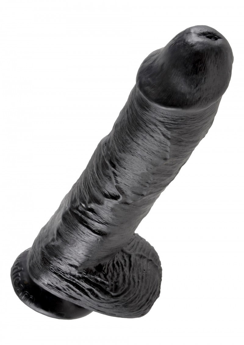 Realistic vaginal dildo black king cock maxi with suction cup 10
