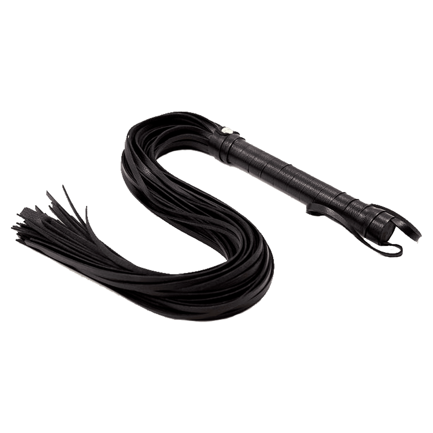 frusta bondage Flogger Long Leather black