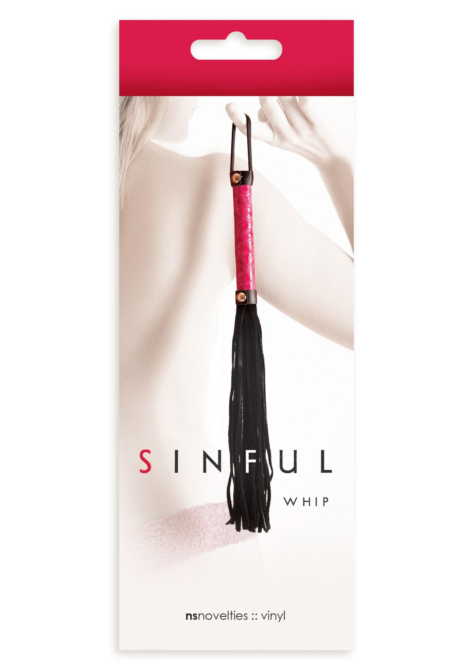 Sinful Whip Pink Leather Whip