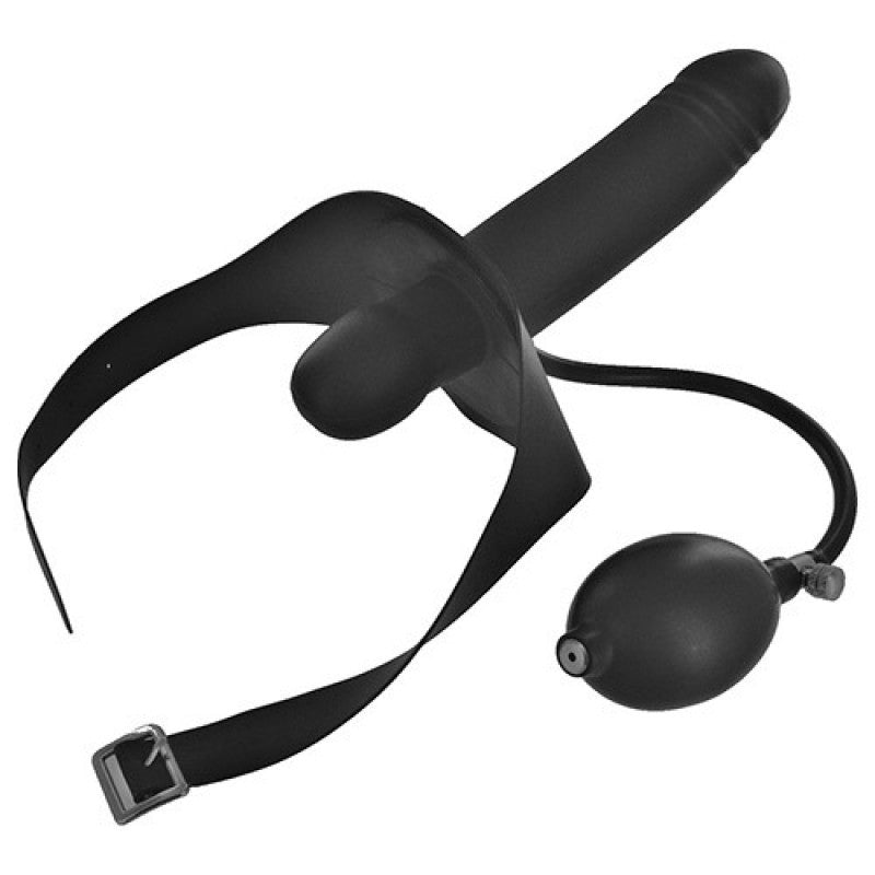 Gag ball bite with inflatable penis master series