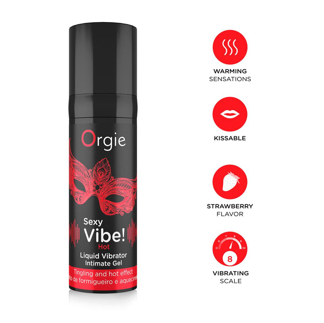Stimulating Vibrating Gel, Hot Effect, 15ml, Sexy Vibe Hot