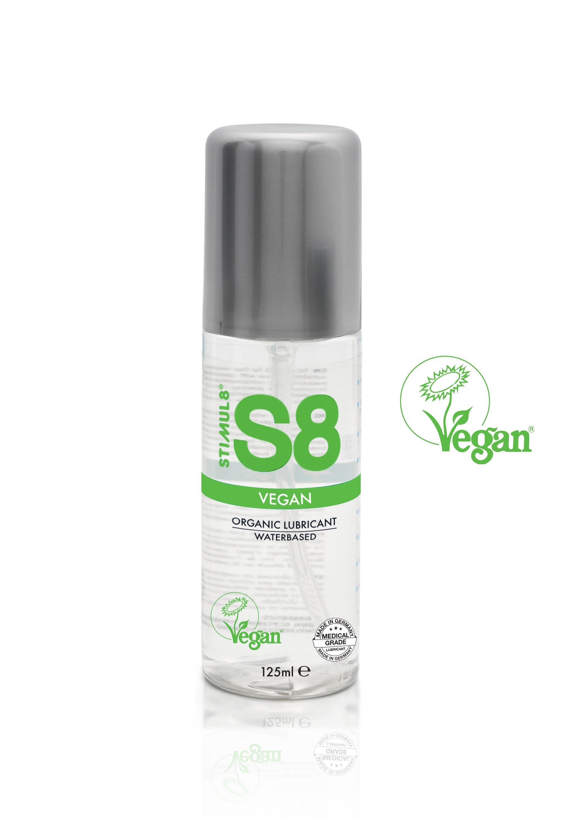 Vegan water-based intimate lubricant gel, vaginal, anal, condom-saving