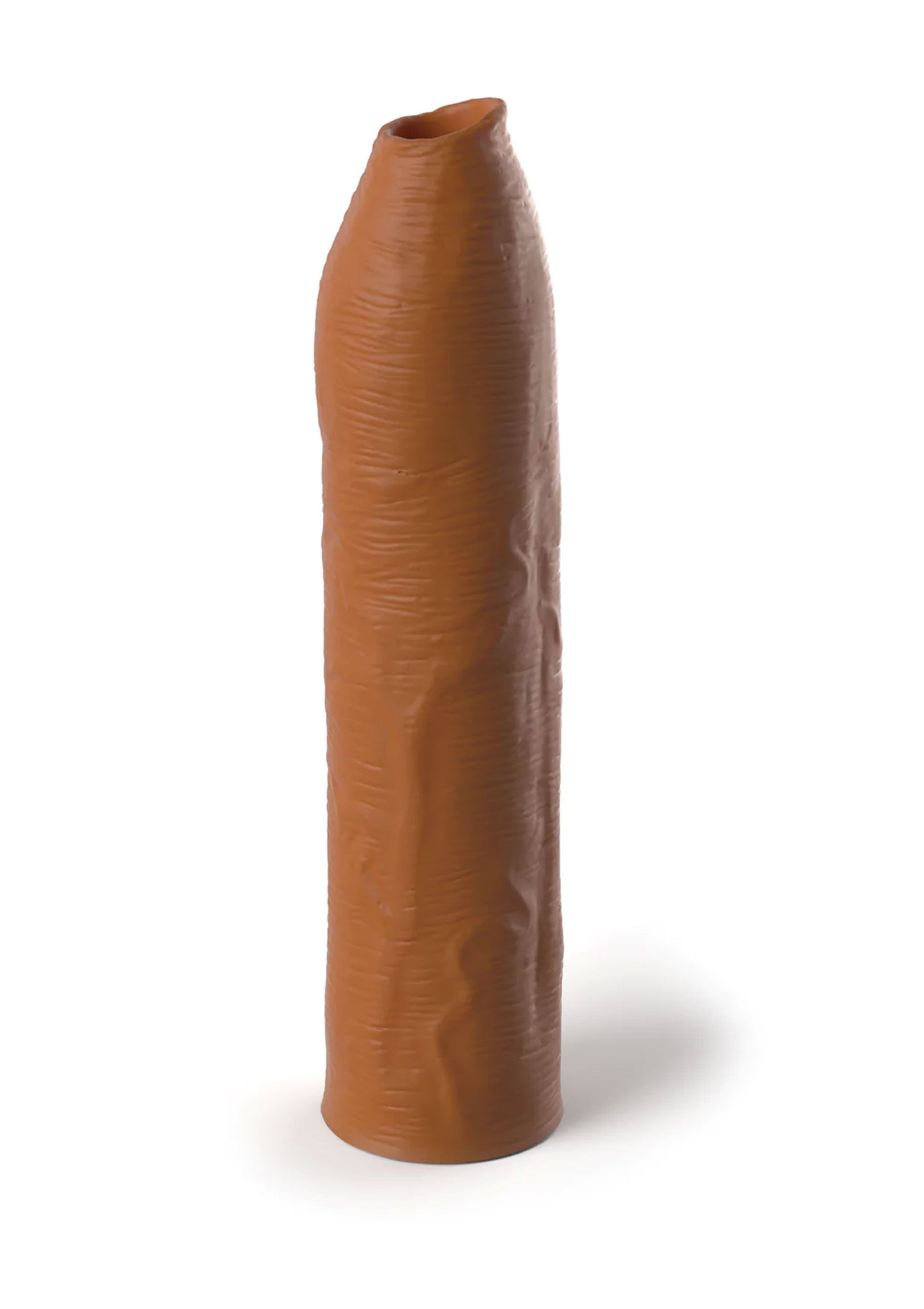 Phallic Sheath Extension Sleeve Uncut 7 Inch Caramel