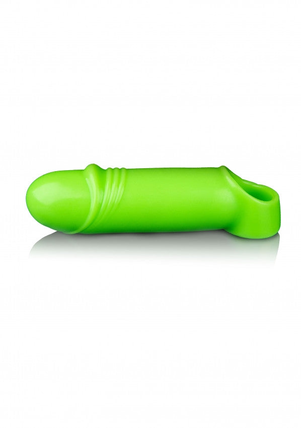 Smooth Thick Stretchy Penis Sleeve - GitD - Neon Green