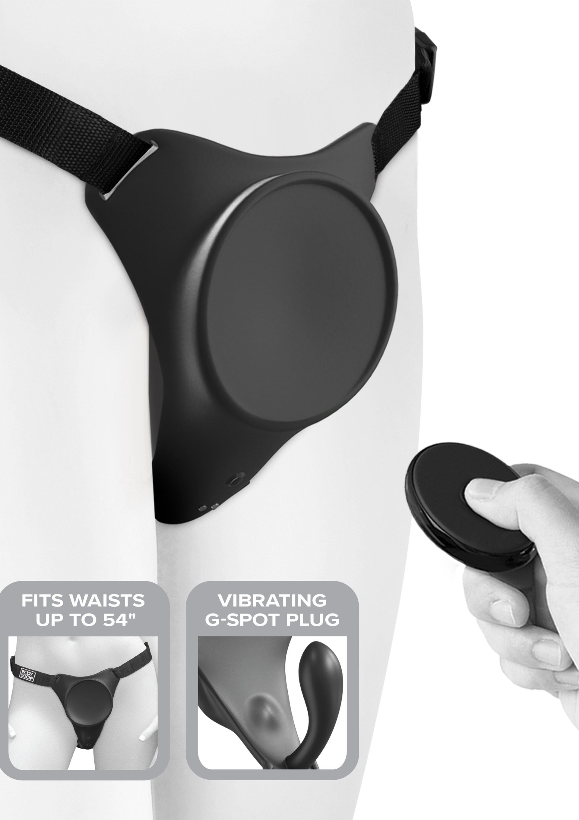 Strap on harness with vibrating plug Body Dock G-Spot Pro Harness