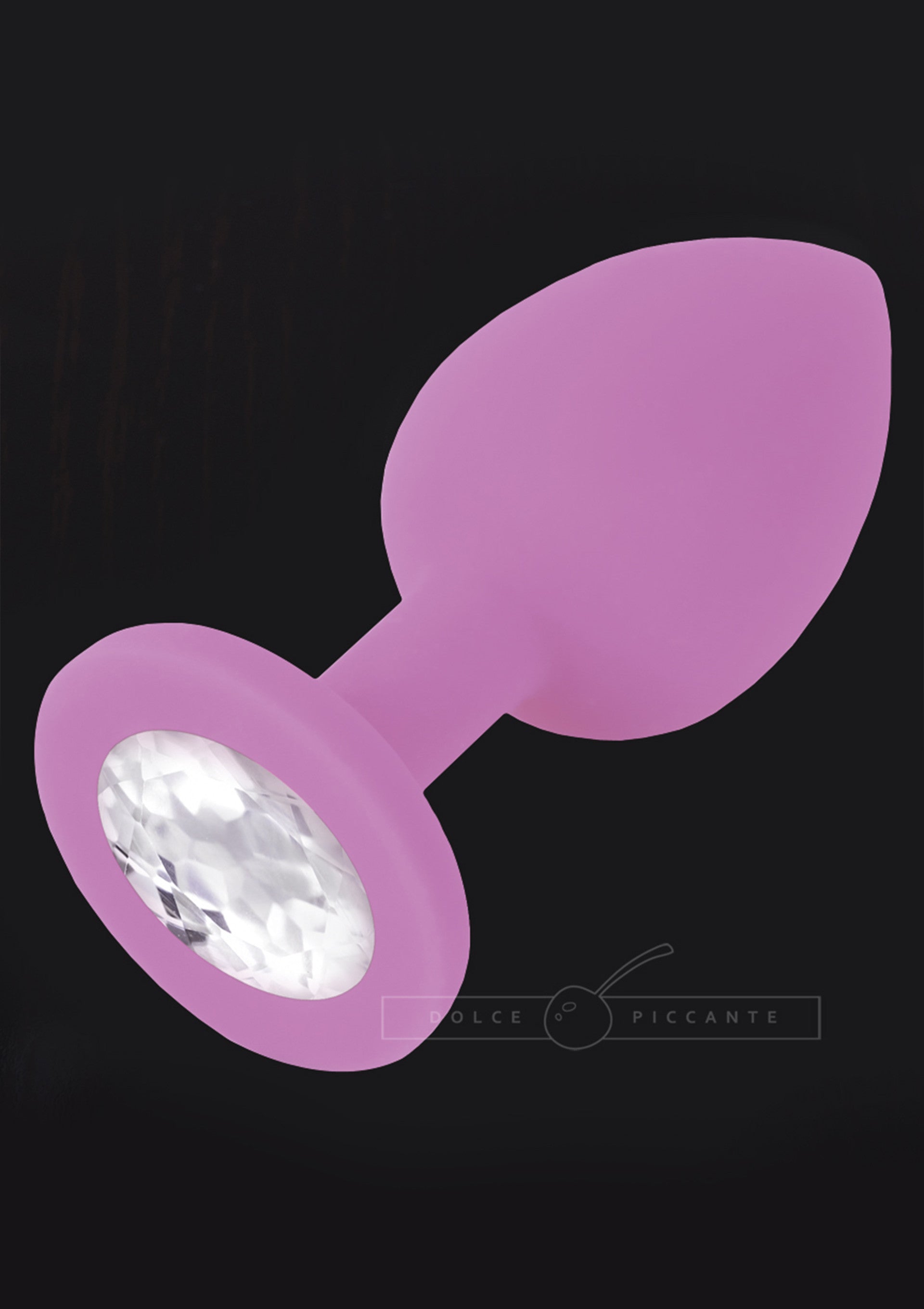 Anal plug with Jewelery Silicone Stone Small