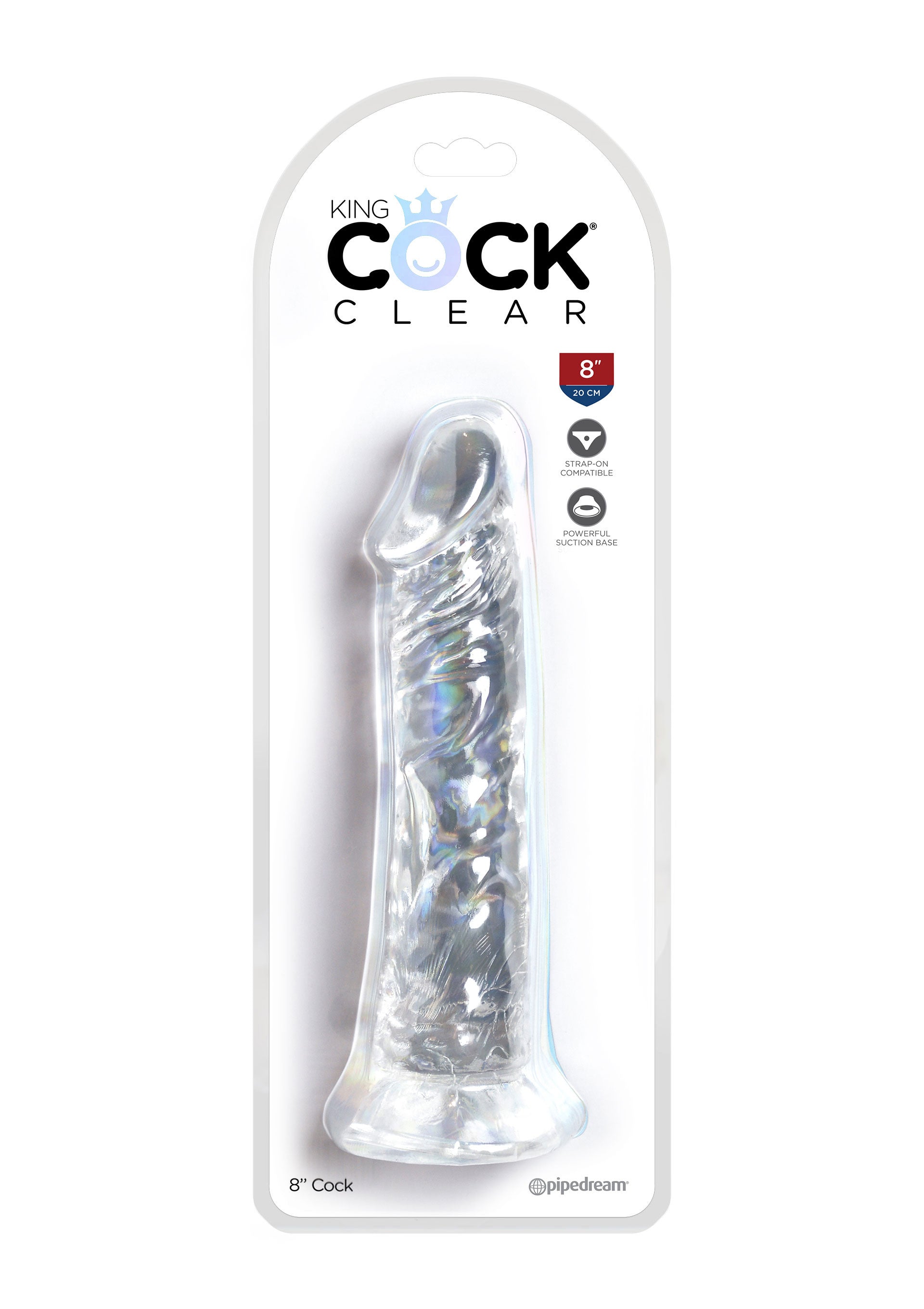 Transparent dildo King Cock 8 Inch Cock