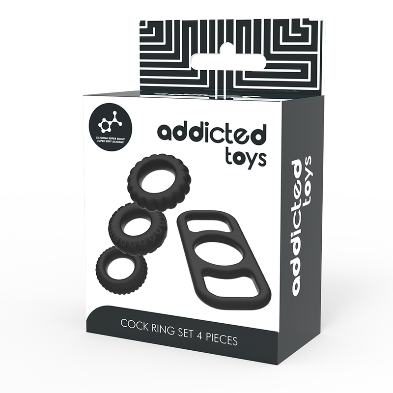 Cock ring kit COCK RING SET 4 PIECES Addicted toys