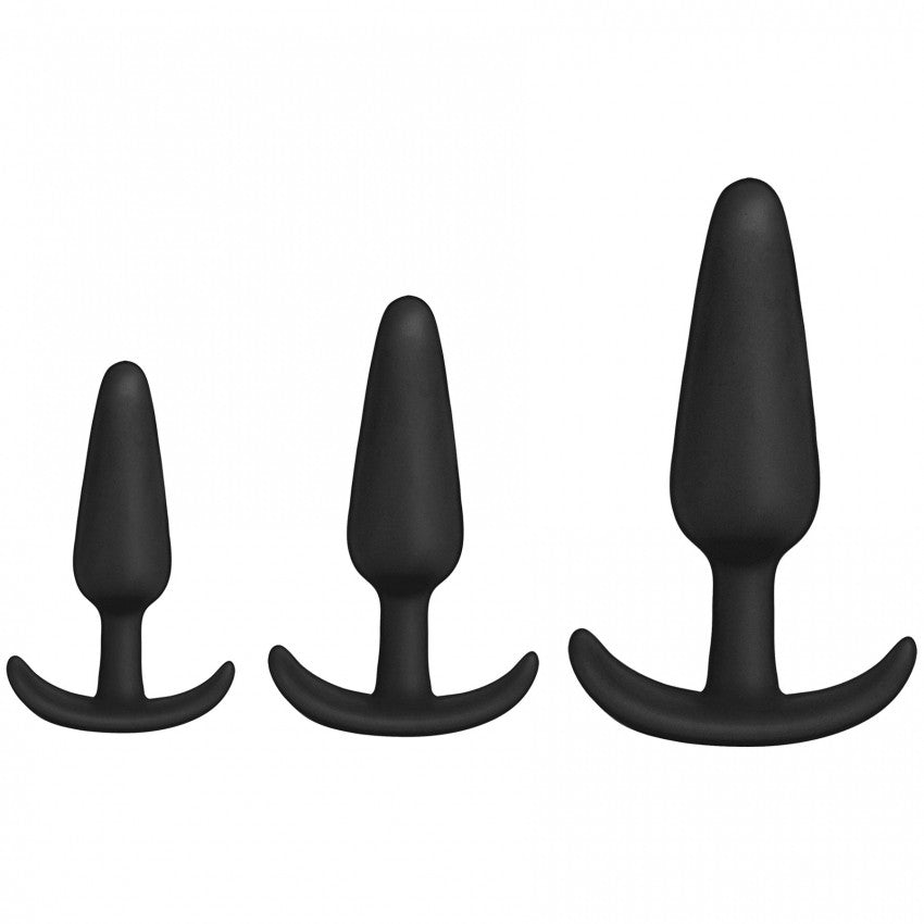 Anal Trainer Set Black plug kit