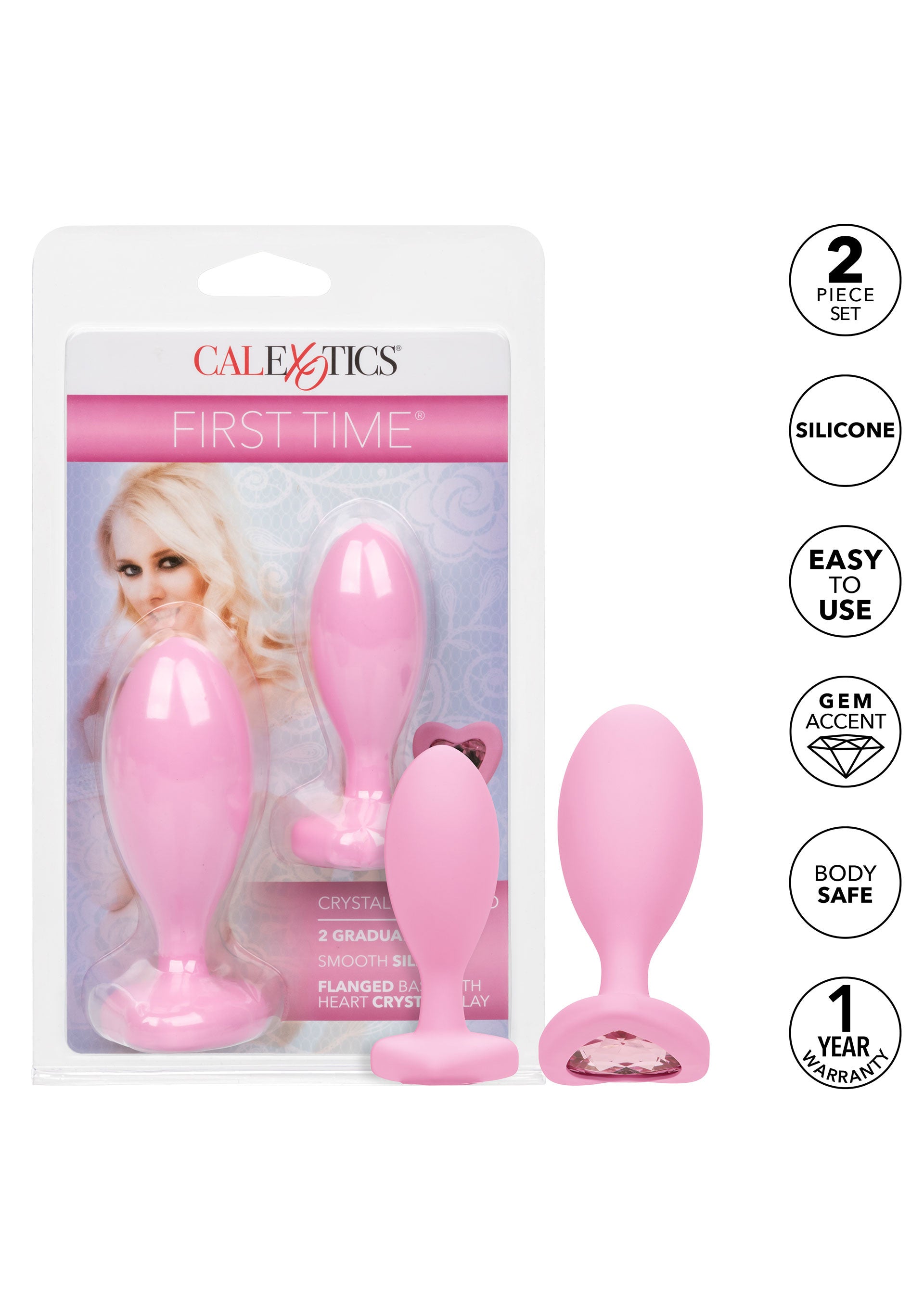 First Time Crystal Booty Duo anal plug kit