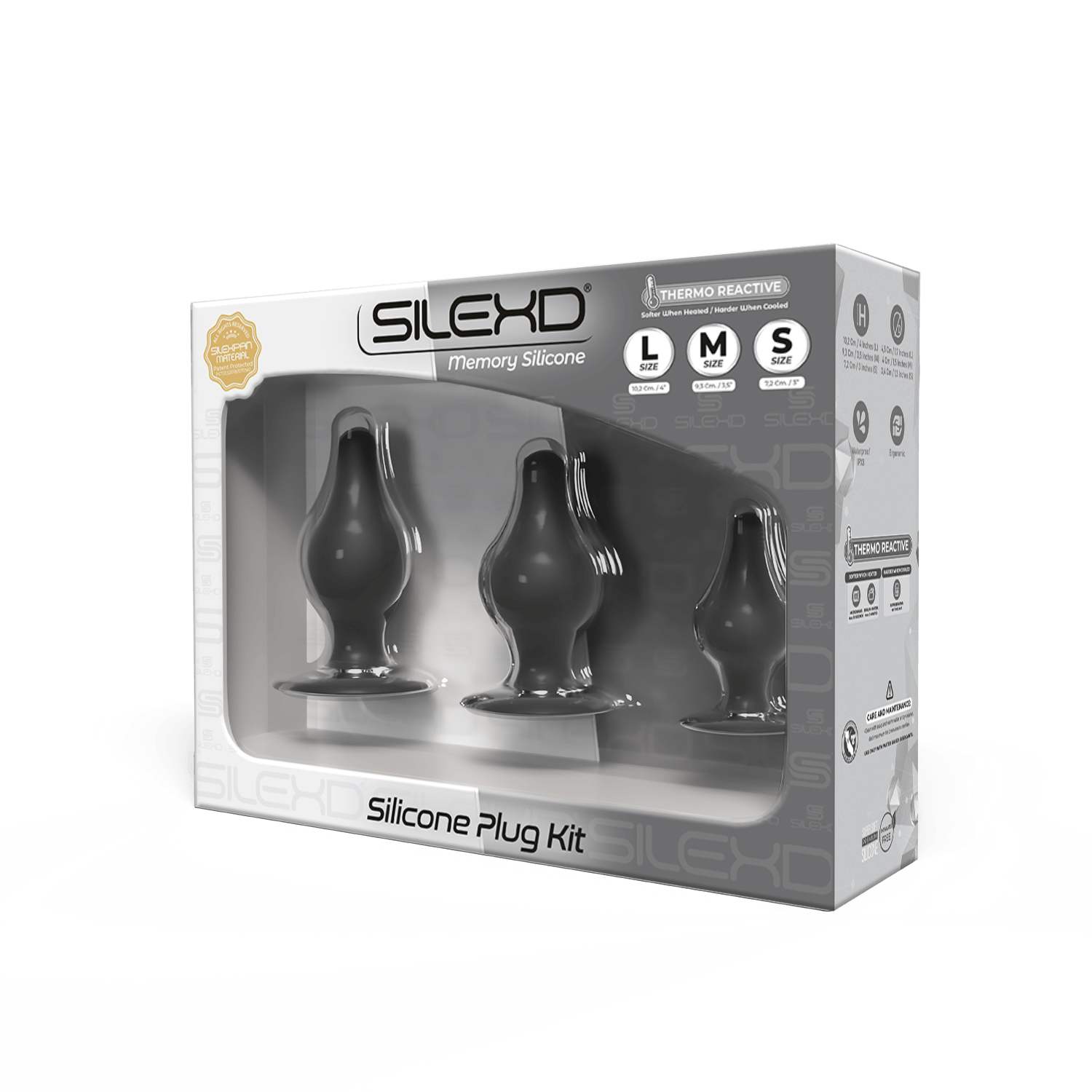 Kit plug in silicone con ventosa Model 2 S M L