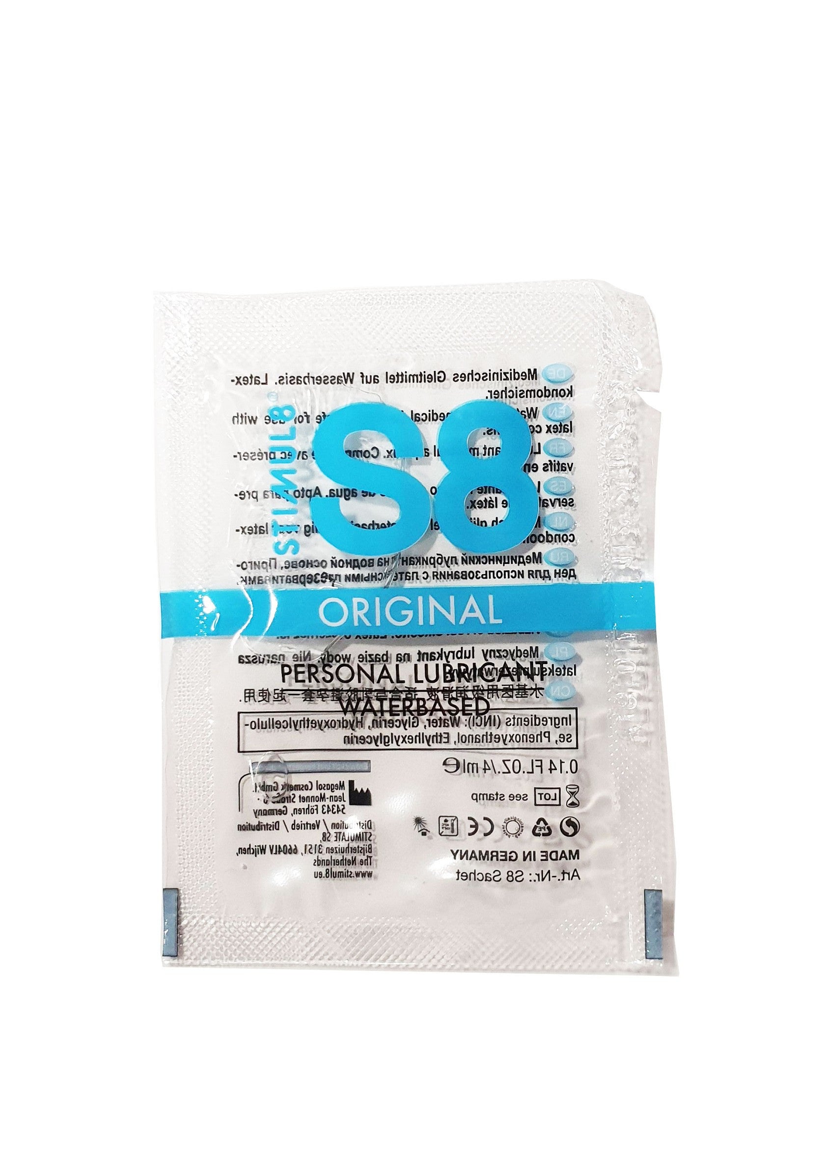 Water-based lubricant S8 WB Original 4ml Sachet