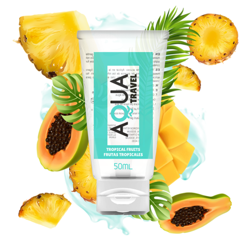 Aqua Travel Intimate Lubricant with Tropical Fruit Flavor, 50 ml