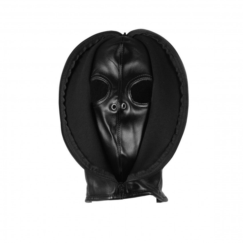 Zip-up Bondage Mask Black