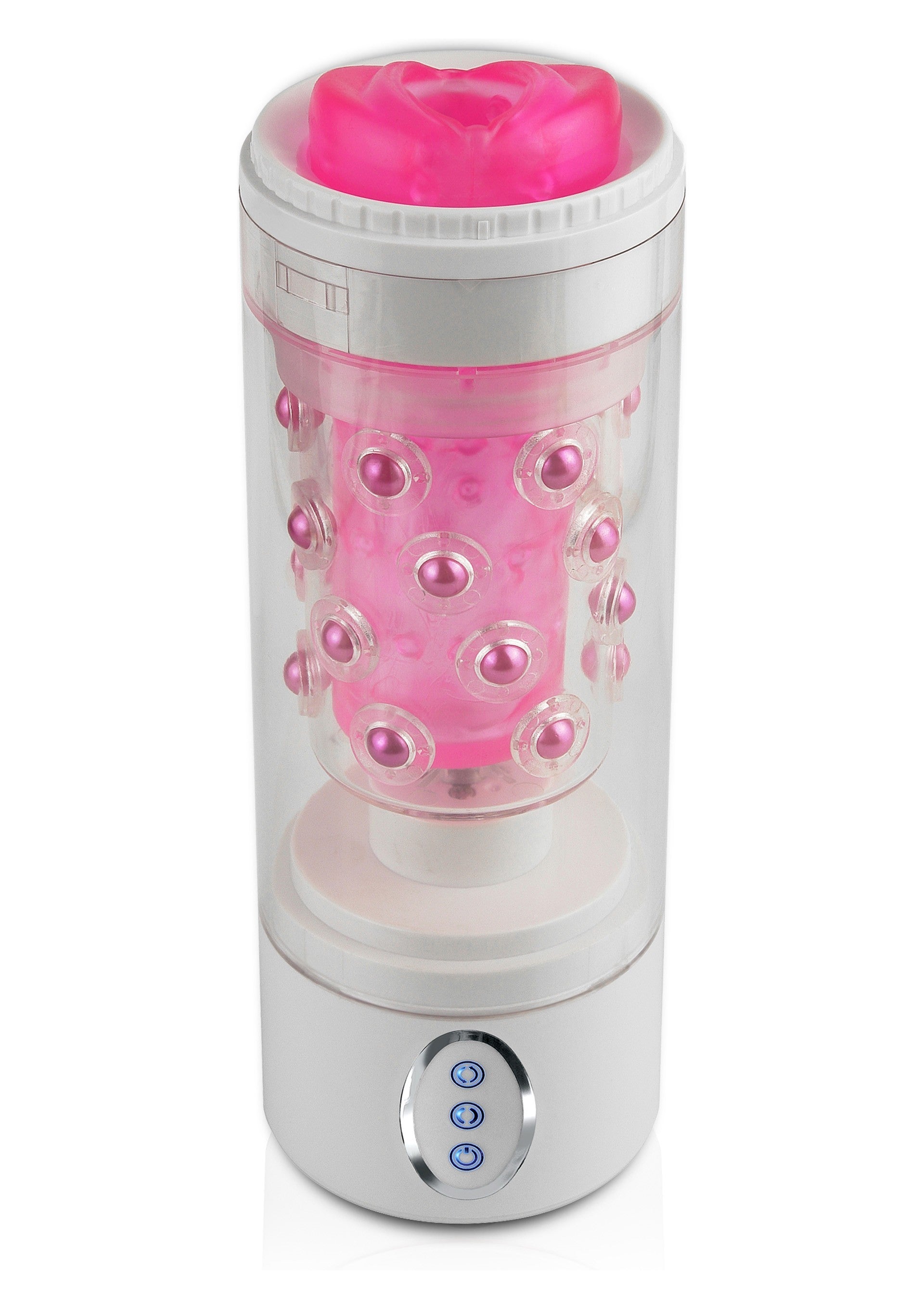 Automatic rotating male masturbator for men's penis, pink, vibrating