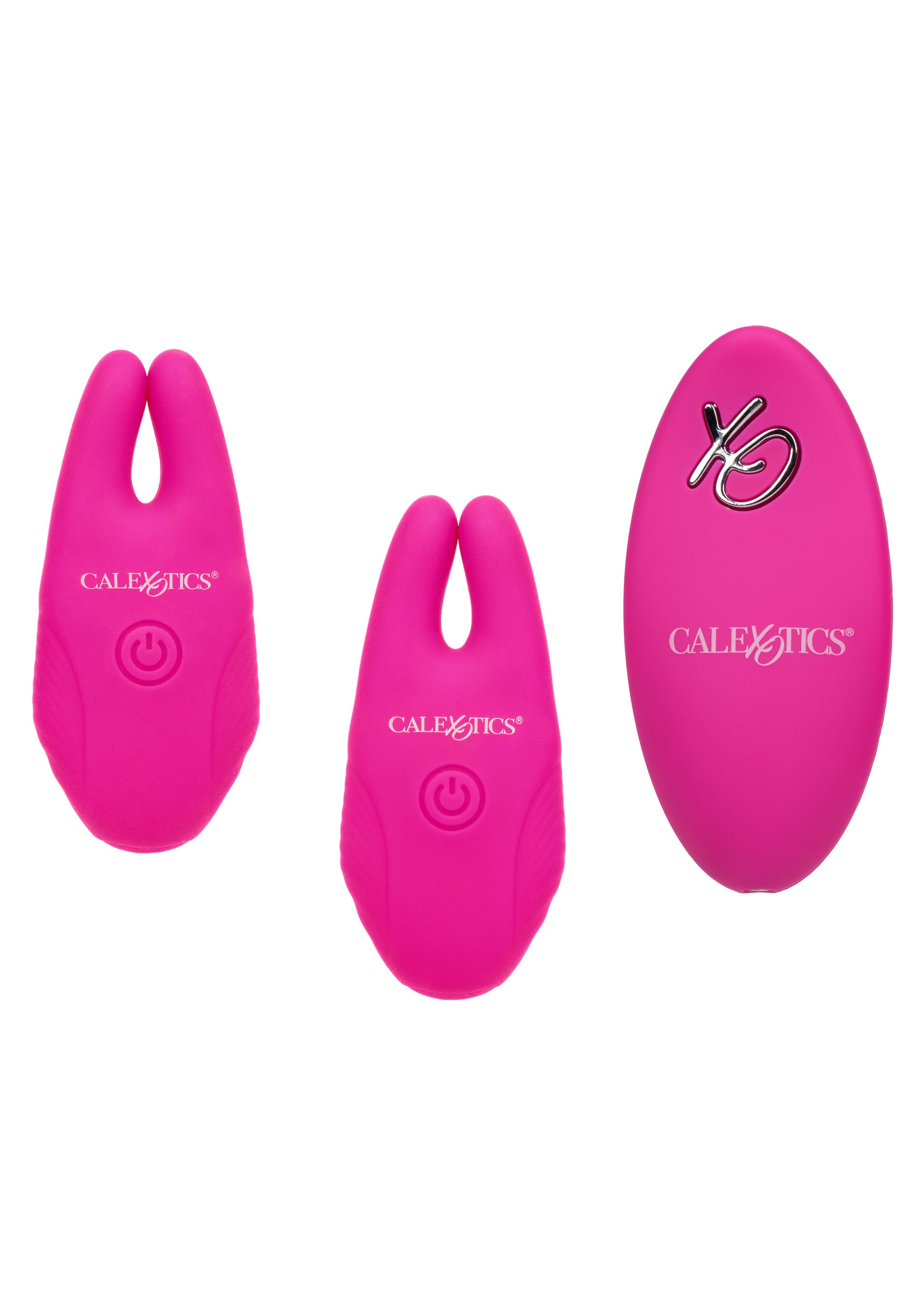 Pink Vibrating Nipple Clamps Silicone Remote Nipple Clamps